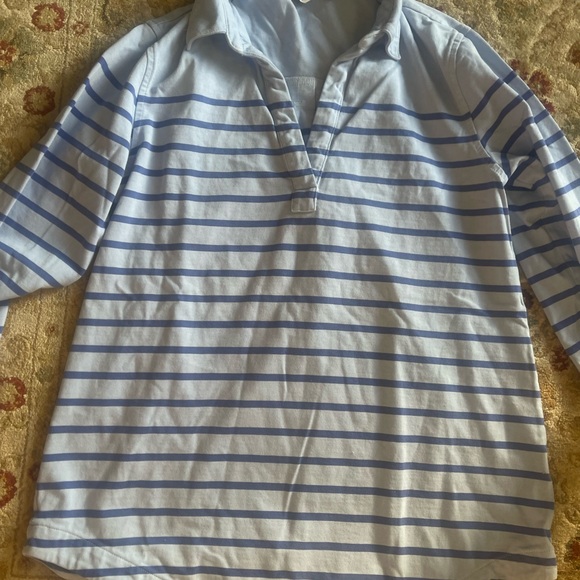 Blue and Dark Blue Striped Long Sleeve Shirt - Picture 3 of 7